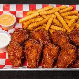 10 Jumbo wings with fries