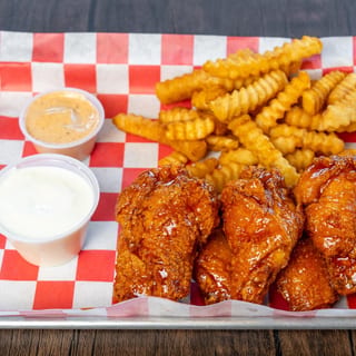 8 Jumbo Wings with Fries